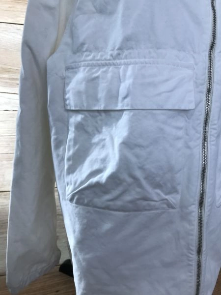 Albam Utility White Zip Up Coat