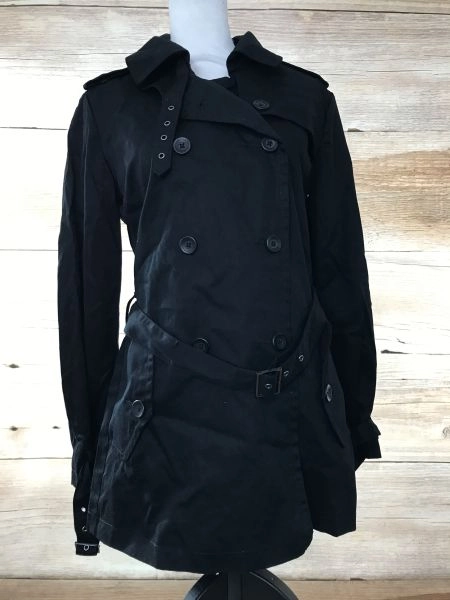 Calvin Klein Black Mid-Length Coat