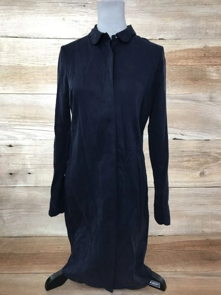 Another Label Navy Long Sleeve Shirt Dress