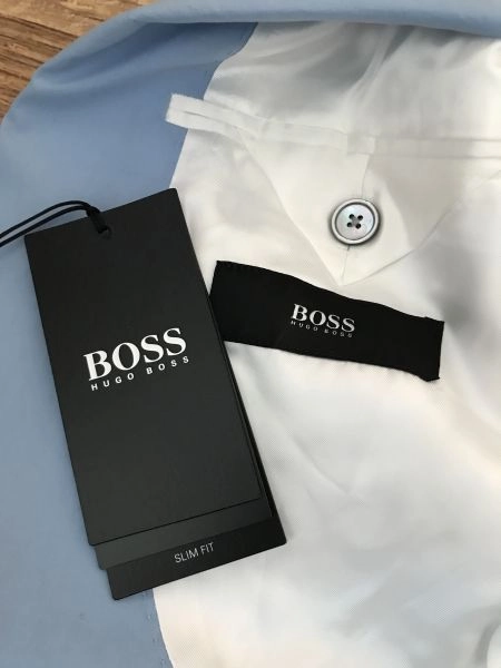 Hugo Boss Light Blue Single Breasted Blazer