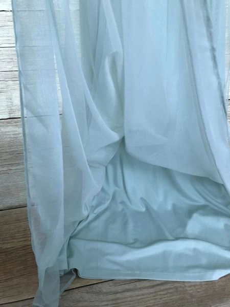 Frock and Frill Mint Green Floor Length Gown with Beaded Bodice