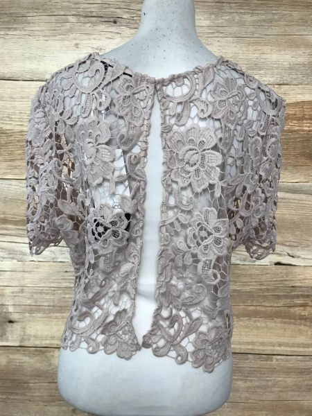 Gina Bacconi Pink Laced Crochet Top