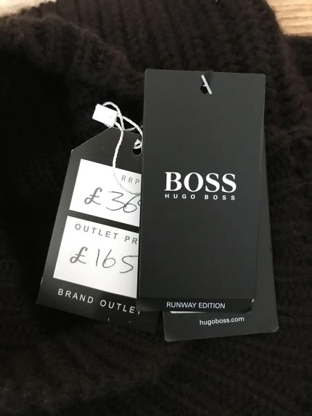 Hugo Boss Black Chunk Knit Oversized Jumper