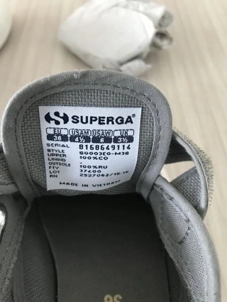Superga grey trainers