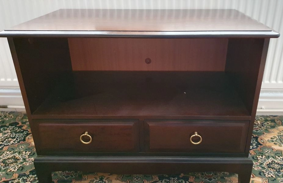 Stag Minstrel tv stand hi-fi cabinet unit with two drawers sideboard