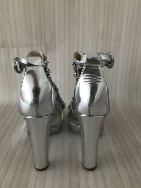 moschino Heeled sandals in silver