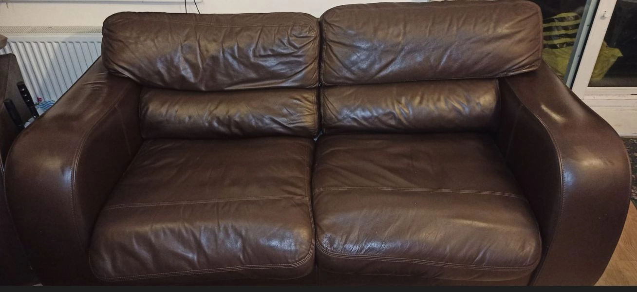 Leather Sofa 3-Seater and one-Seater
