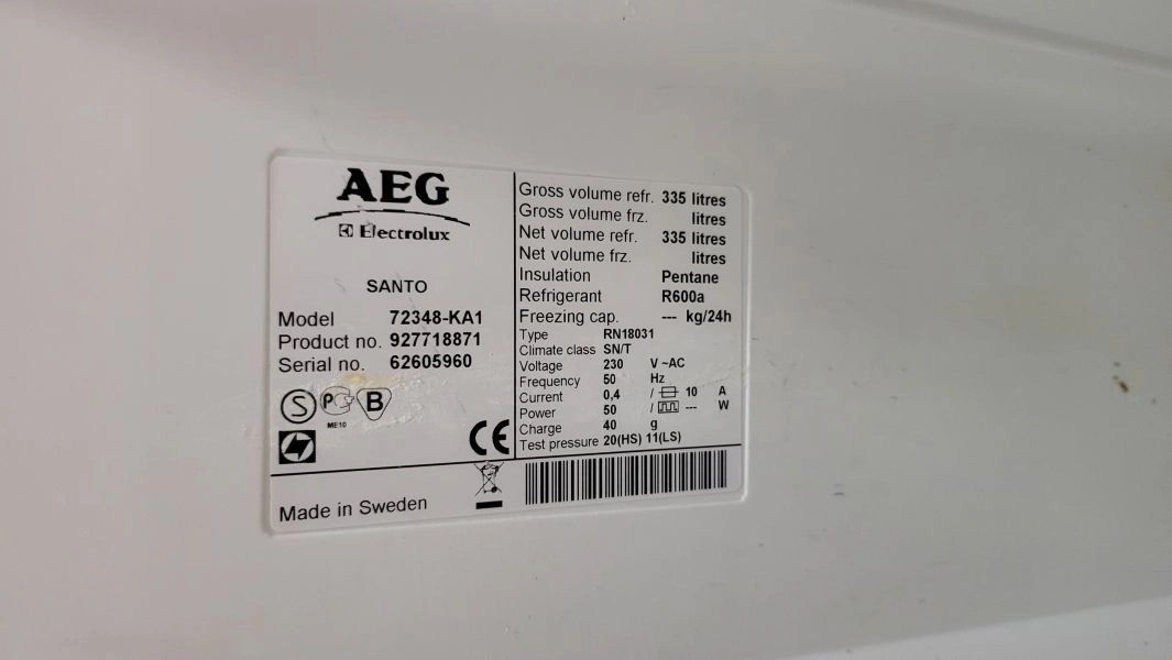 AEG fridge and AEG freezer