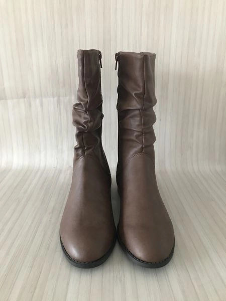 Dune brown leather boots