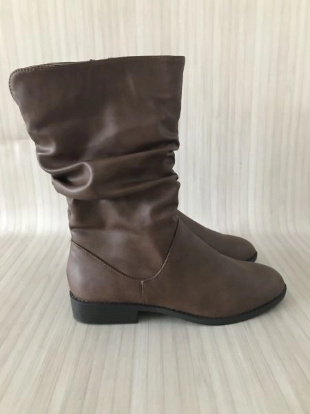 Dune brown leather boots