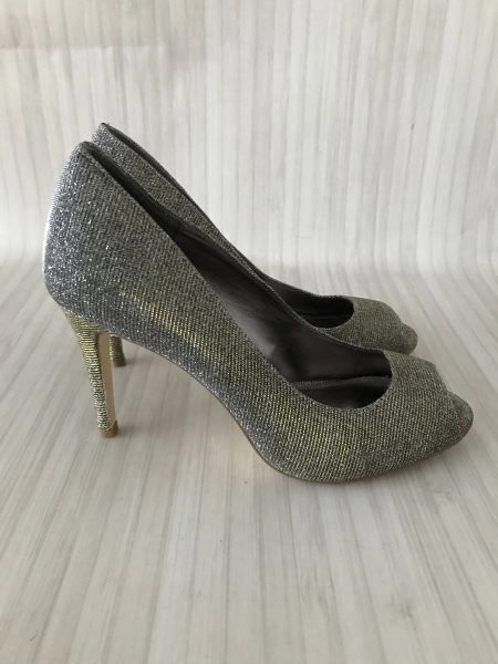 Dune Peep toe sparkly court shoes