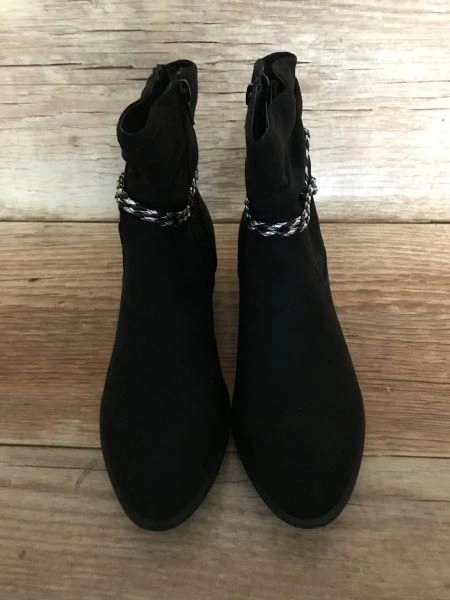 bpc bonprix collection black suede cow boy boots