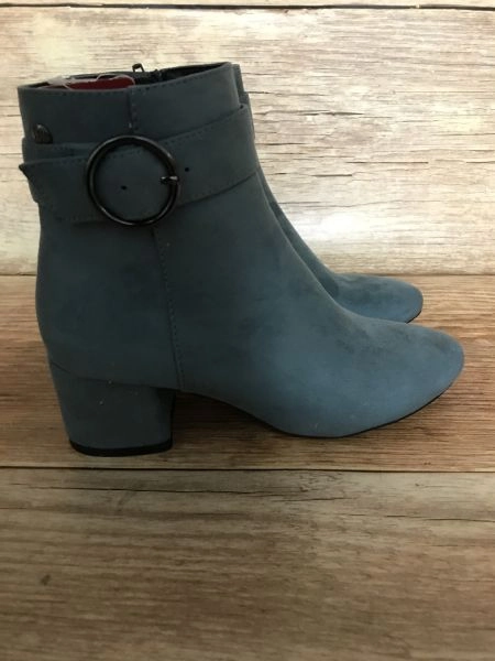 s.oliver blue boots suede