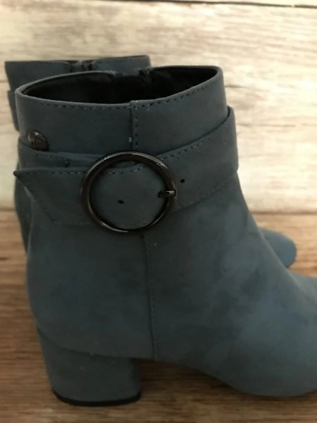 s.oliver blue boots suede