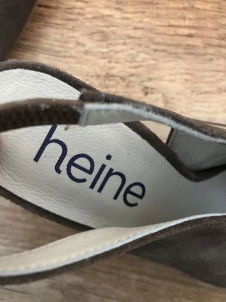 Heine taup sling suede shoes