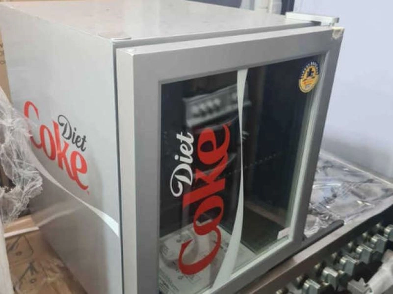 Husky Branded Diet Coke Glass Fronted Mini Fridge - Brand new slightly marked with warranty, last in in Huddersfield