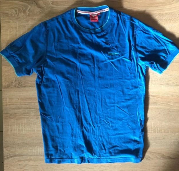 Men’s 100% Cotton Blue Slazenger T-Shirt W/ Contrasting Trim & Logo Size S