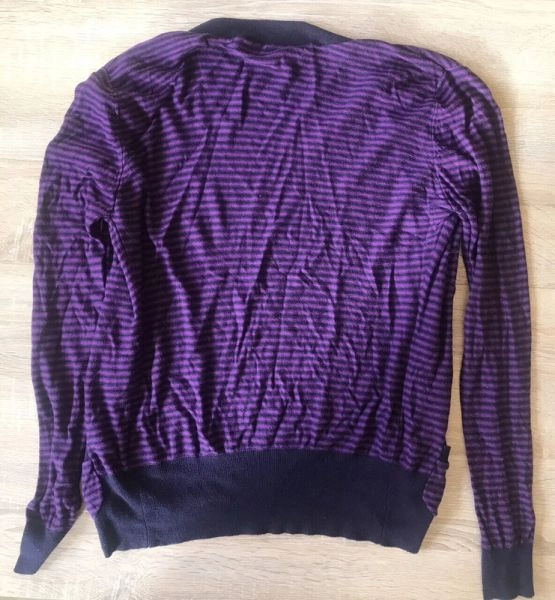 Women’s Viscose/Cotton Blend Purple Striped Cardigan By Atmosphere Size 10-12