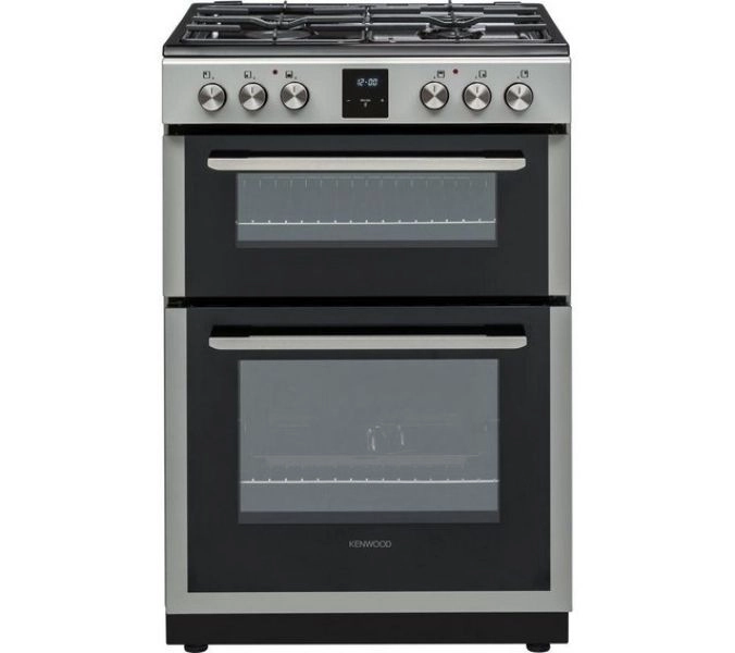 KENWOOD 60CM DUAL FUEL COOKER-SILVER-DOUBLE OVEN-EX DISPLAY-