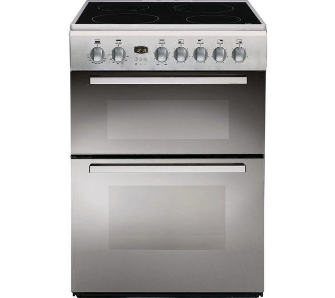 INDESIT 60CM ELECTRIC CERAMIC COOKER+MIRROR-2 OVENS-WOW