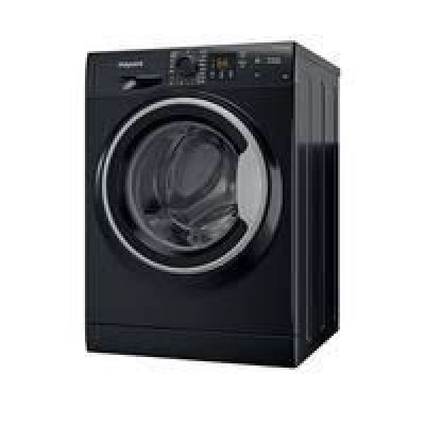 HOTPOINT 8KG BLACK WASHER-1400RPM-STAIN REMOVAL-FAB