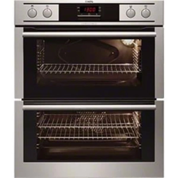 AEG BUILT UNDER DOUBLE ELECTRIC OVEN S/S-TOP SPEC!-NEW