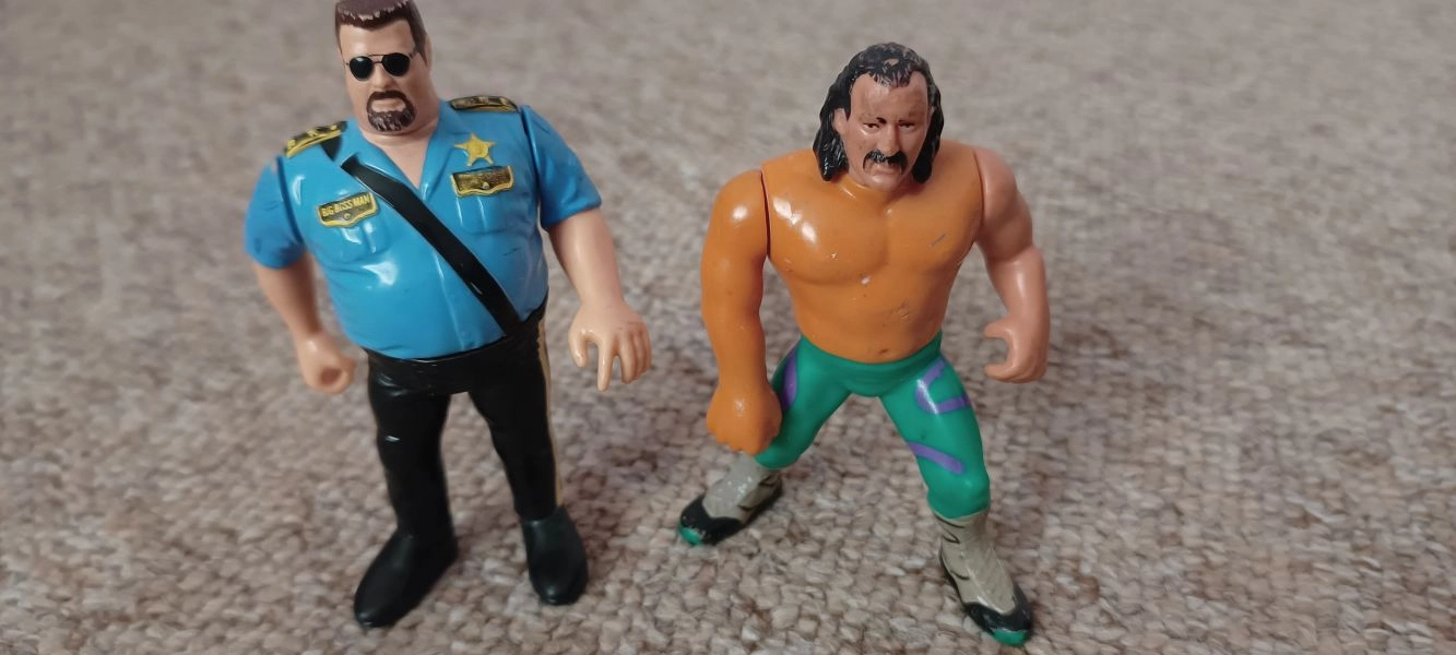 wwf big boss man and jake the snake wrestling toy action figures