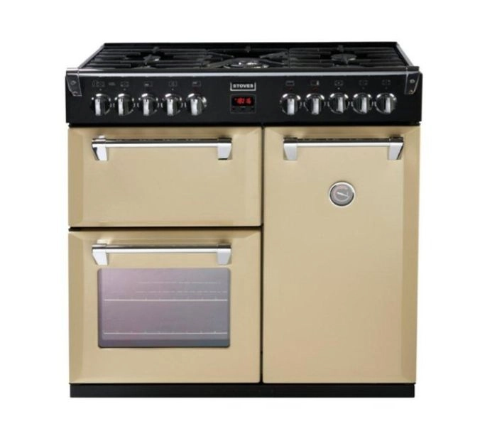 STOVES RICHMOND 900DFT CHAMPAGNE DUAL FUEL RANGE COOKER-NEW-