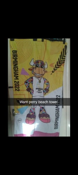 Wanted Perry the bull beach towel