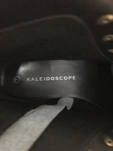 Kaleidoscope Black Hook & Eye Lace Up Biker Boots