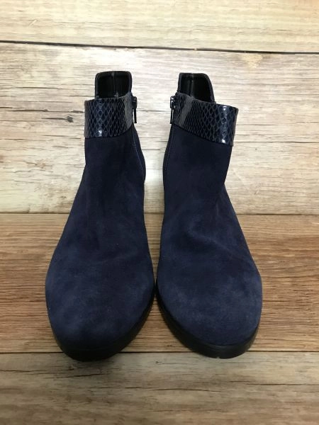 Kaleidoscope Navy Suede Ankle Boots