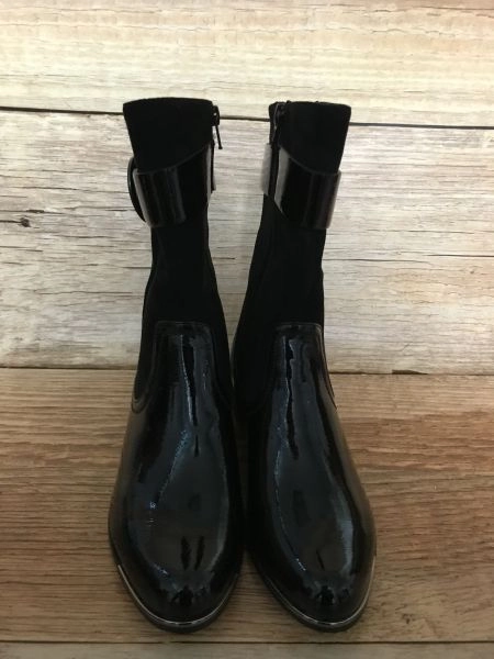 Lunar Low Heel Patent/Suede Boots