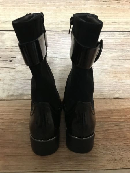 Lunar Low Heel Patent/Suede Boots