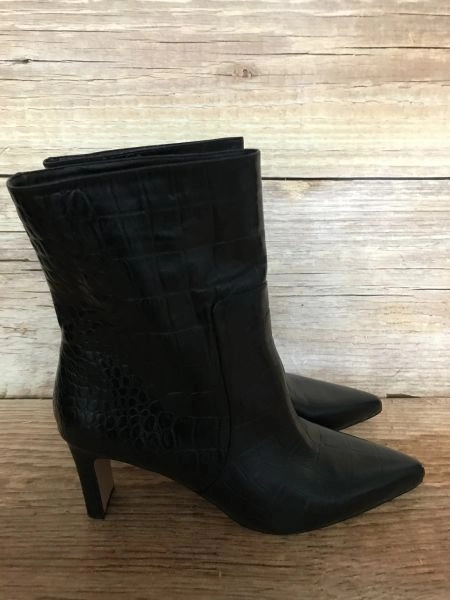 Kaleidoscope Croc affect leather Ankle boots