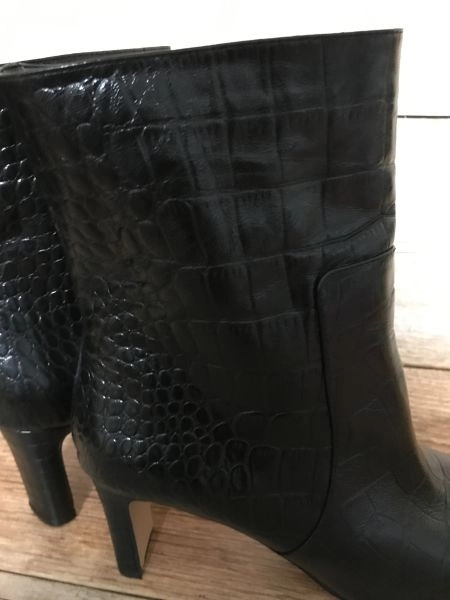 Kaleidoscope Croc affect leather Ankle boots