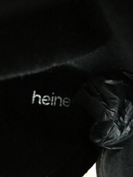 heine black suede boots