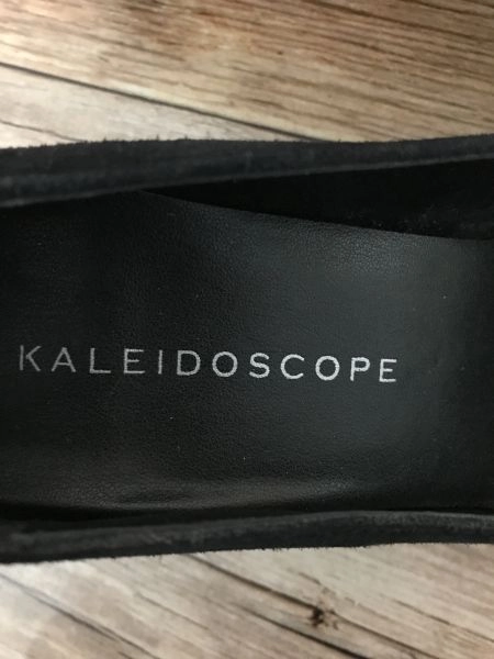 Kaleidoscope Black with gold trim on heel