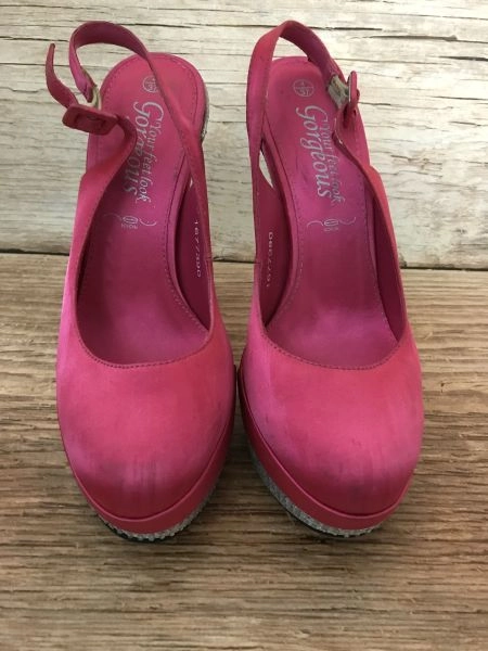 New look pink platform heels