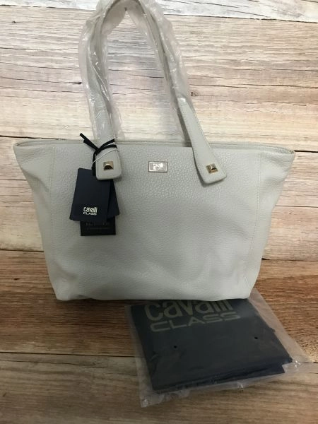 Cavalli class leather shopping bag