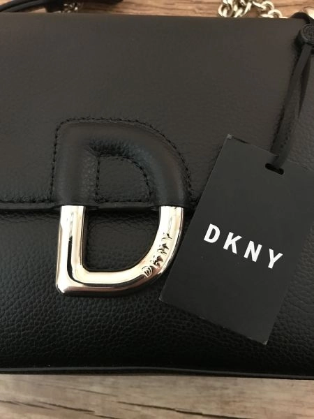 DKNY black leather bag