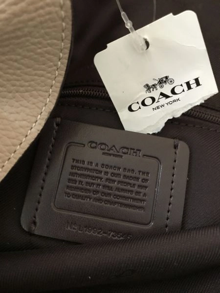 Coach beige leather handbag