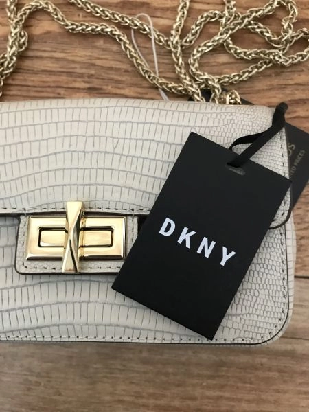 DKNY cream leather bag