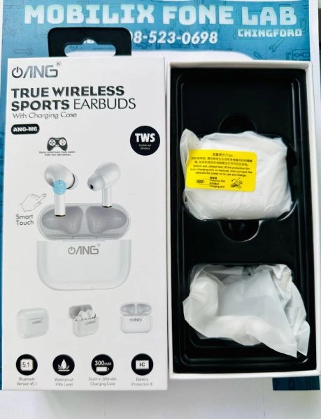 True Wireless Sports EarPods Earbuds TWS ANG M6 Good Sound Quality Headset for iOS and Android