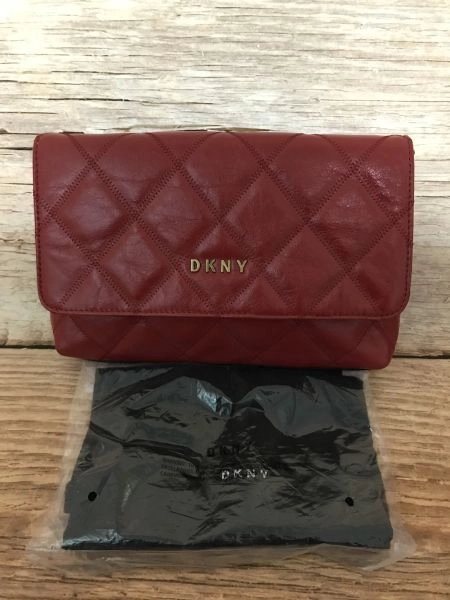 DKNY red leather bag