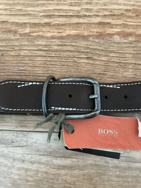 Hugo boss brown leather belt