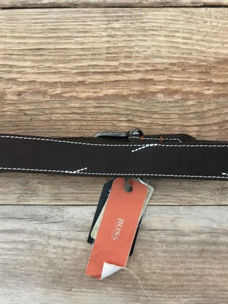 Hugo boss brown leather belt