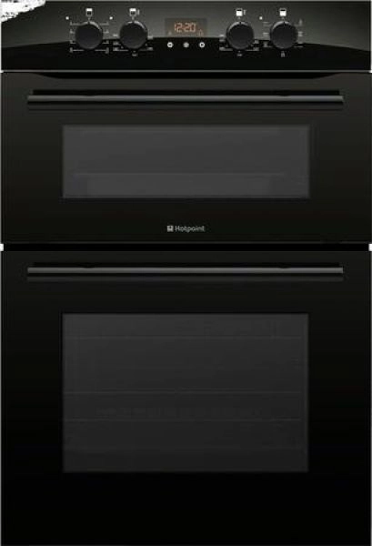 HOTPOINT DOUBLE ELECTRIC BUILT IN OVEN-BLACK-NEW-DELIVERY AVAILABLE FOR A FEE