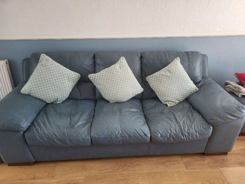 Leather 4 seat sofa