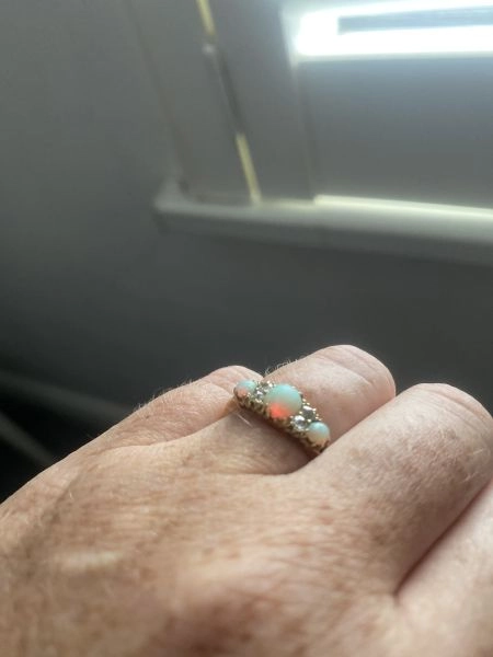 Antique Victorian opal engagement ring