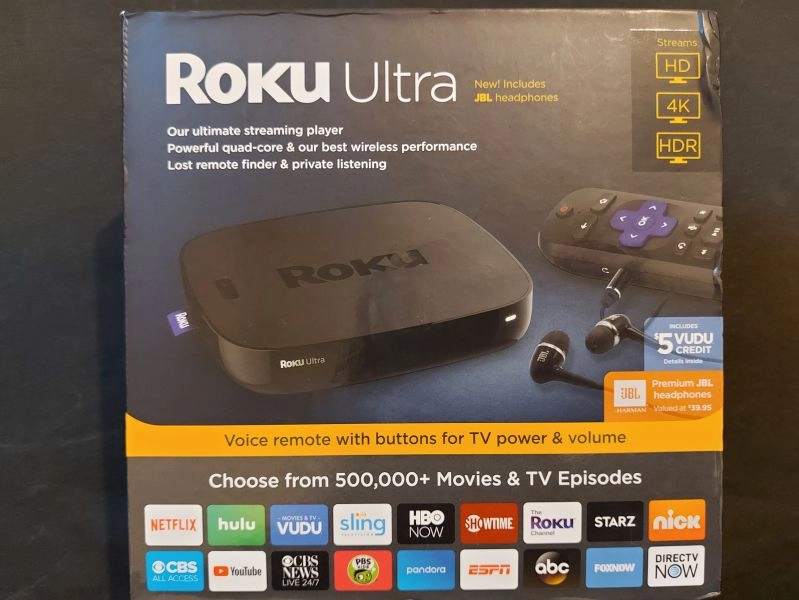 Roku Ultra 4K HDR Streaming Media Player with Ethernet Cable